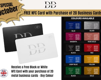 Digital Dawes Tap n Share NFC and engraved metal business card bundle